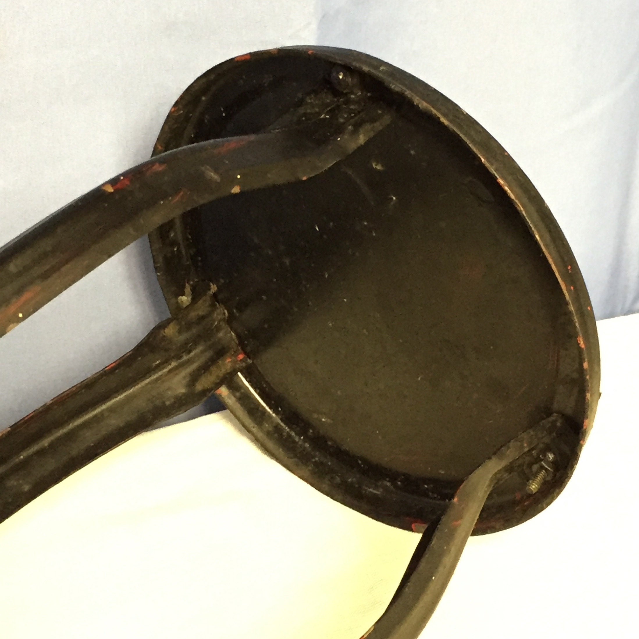 VIntage Metal Milking Stand, Three Legged Table, Petite, Black, Metal