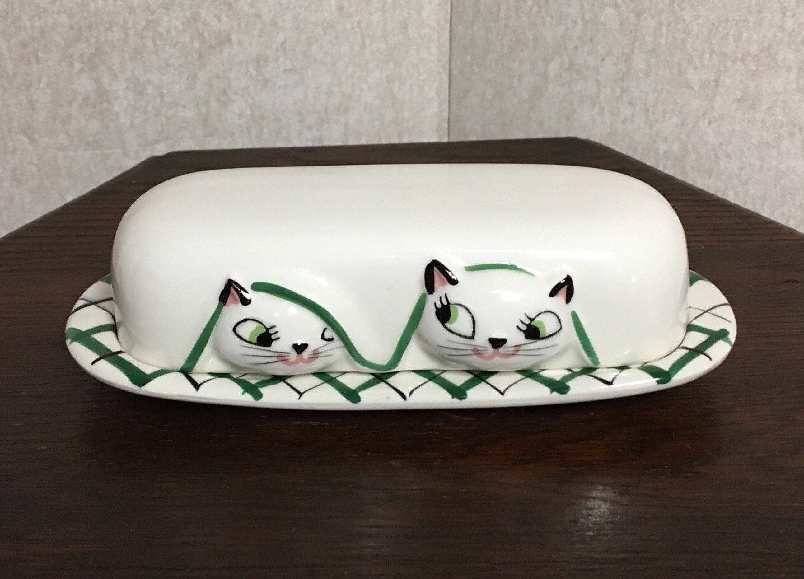 Holt Howard Cozy Kitten Butter Dish 1958 Ceramic Butter Dish in