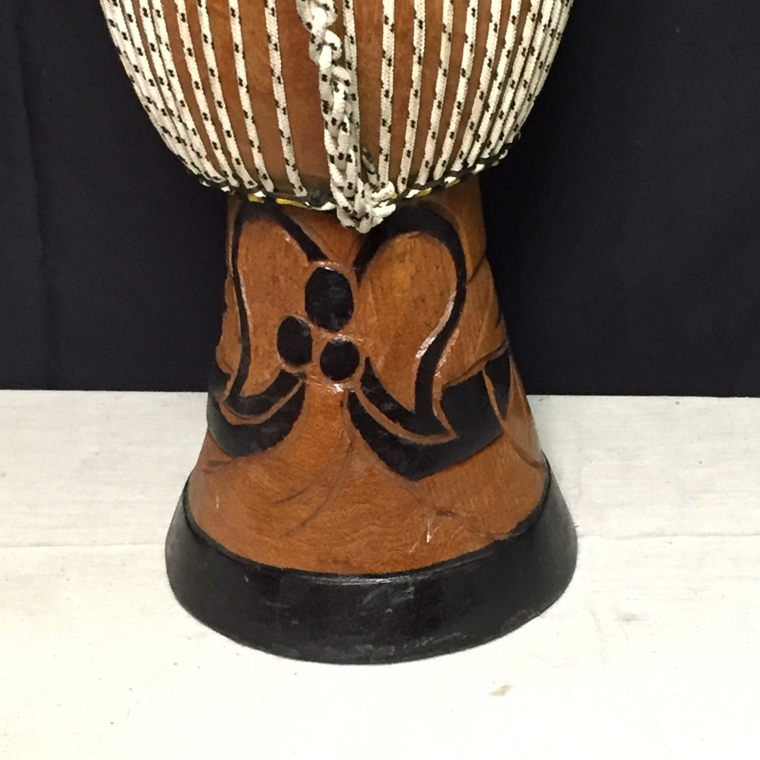 Large 20 Hand Carved African Djembe Drum with 10 Goat Skin Drum Head