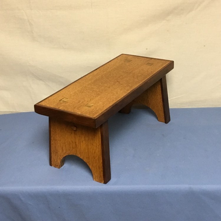 Handmade Mortise and Tenon Stool, Wooden Step Stool, Wood Foot Stool