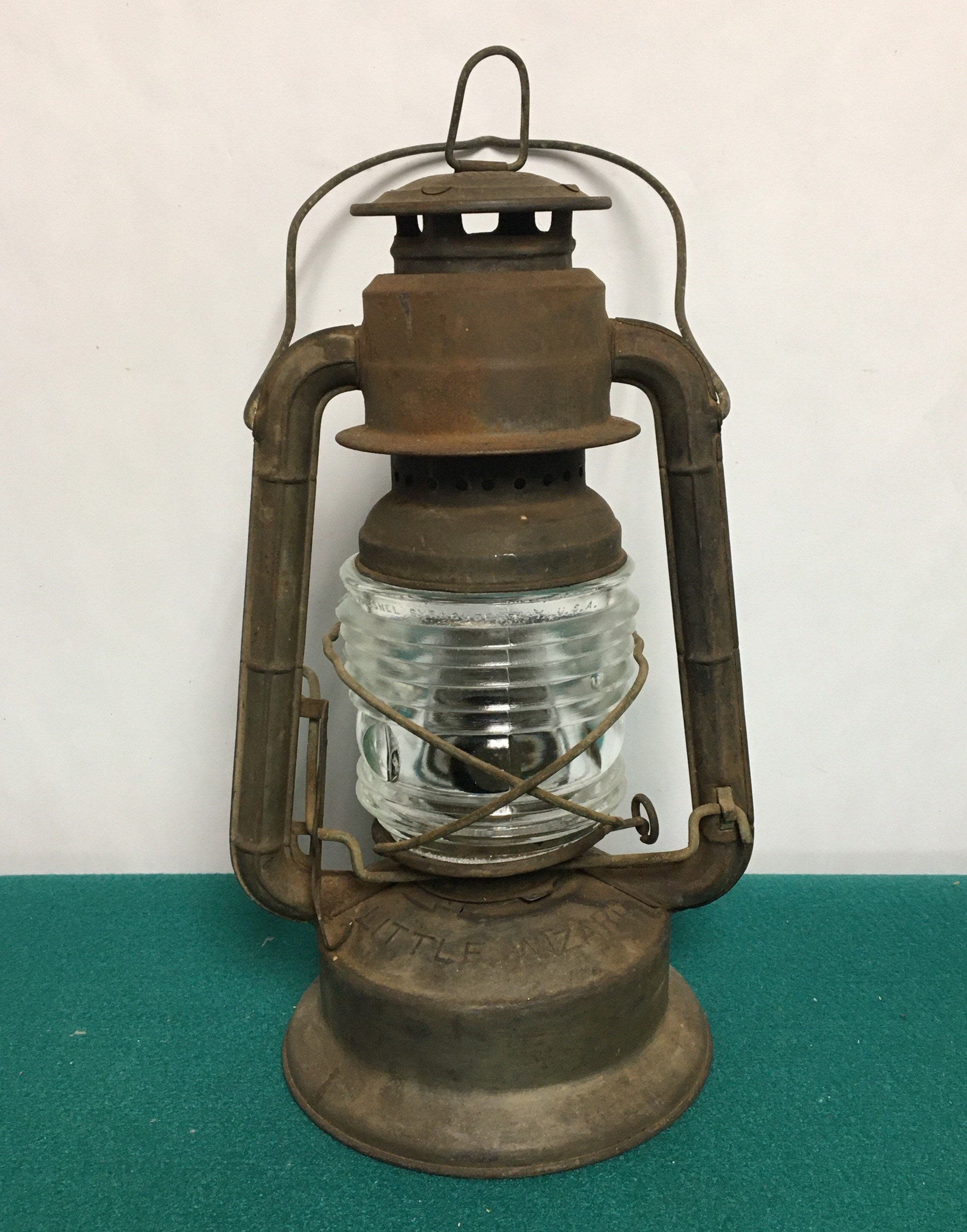 RESERVED Vintage Dietz Little Wizard Lantern with Dietz Glass Globe