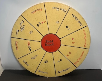 Homemade Wooden Bonanza Game Board w/ Original 1930's Instructions