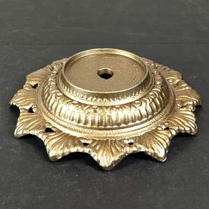 Antique Ornate Cast Metal Footed Table Lamp Base