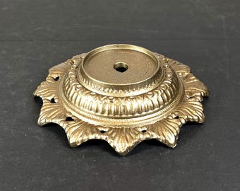 Antique Ornate Cast Metal Footed Table Lamp Base