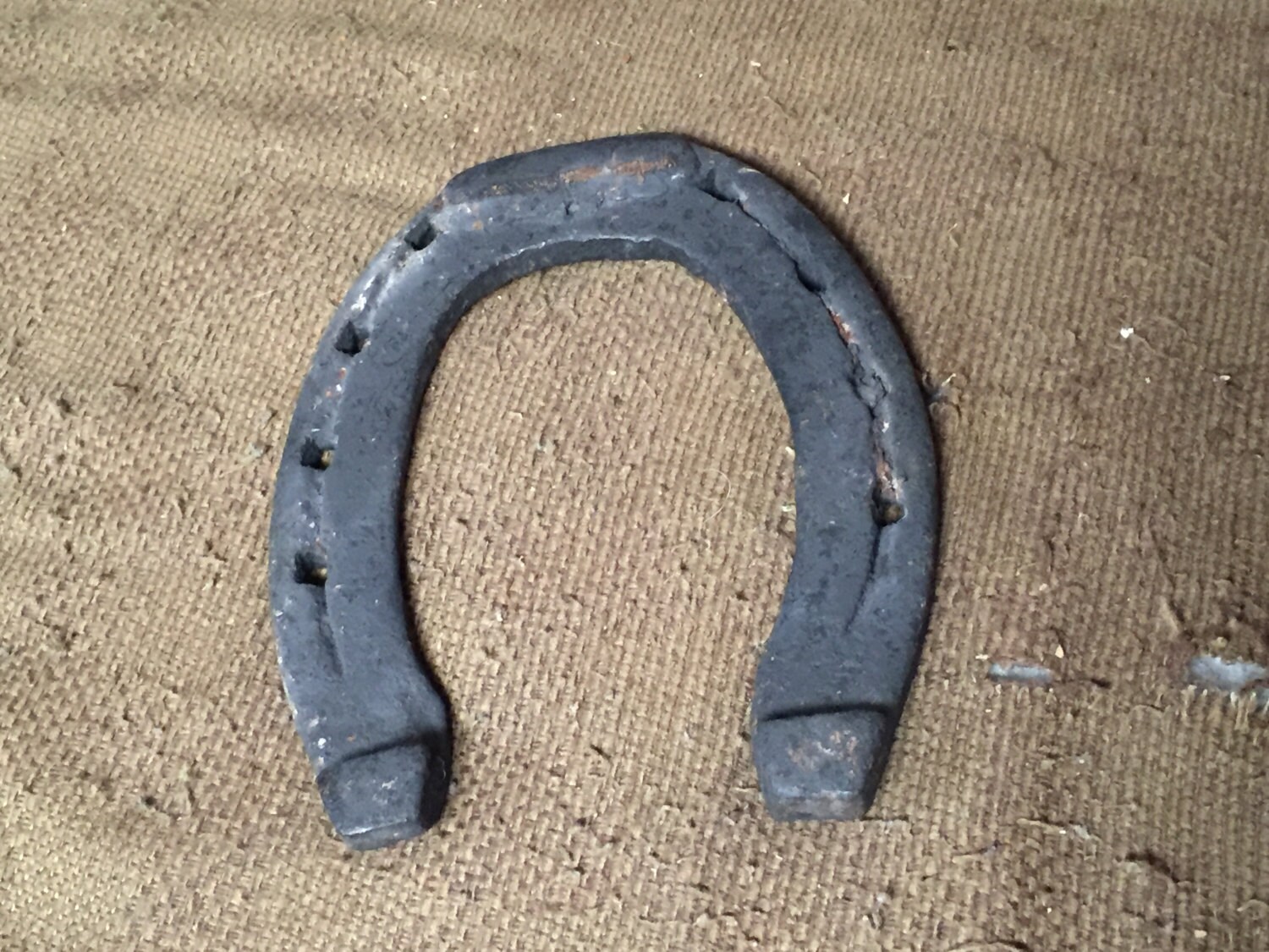 2 Original Black Iron Horse Shoes Vintage Horse Tack Farm Ranch Cabin