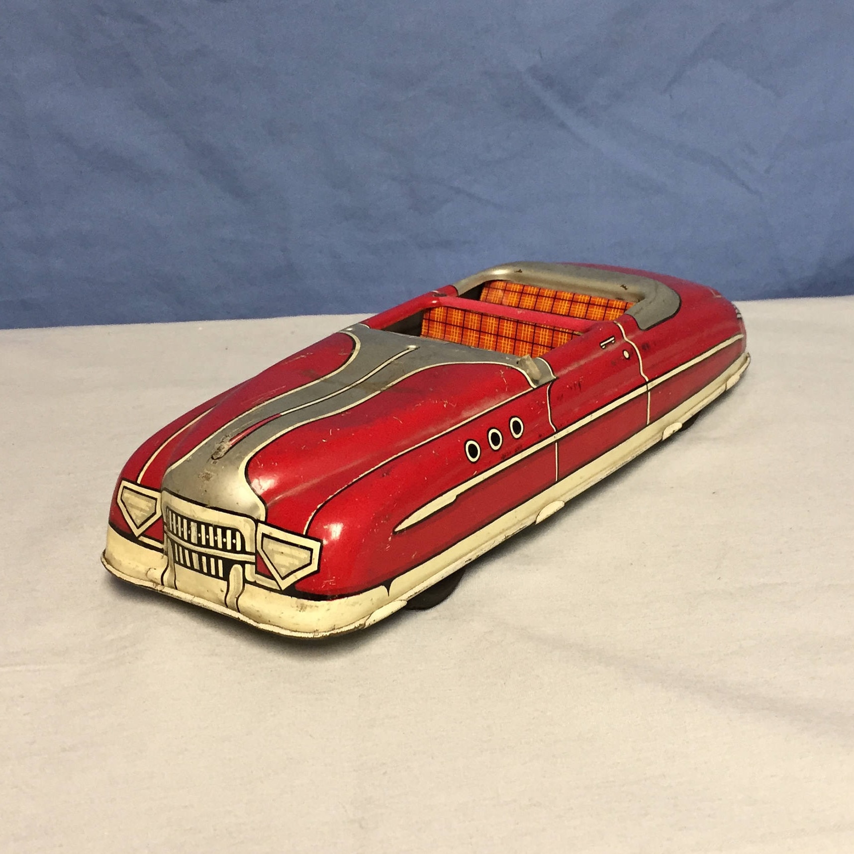 Vintage Marx Toys 1950's WindUp Convertible D6581 Roadster Tin Toy