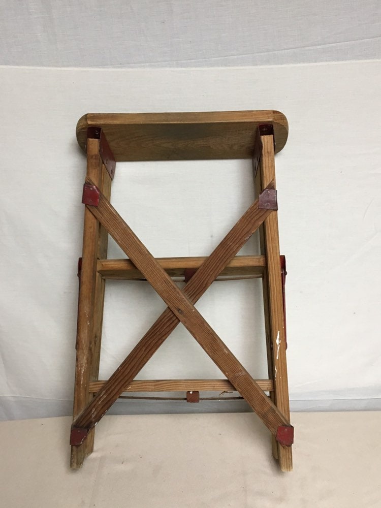 Small Unique Shabby Wooden Step Ladder 22 (2 step), with the Original ...