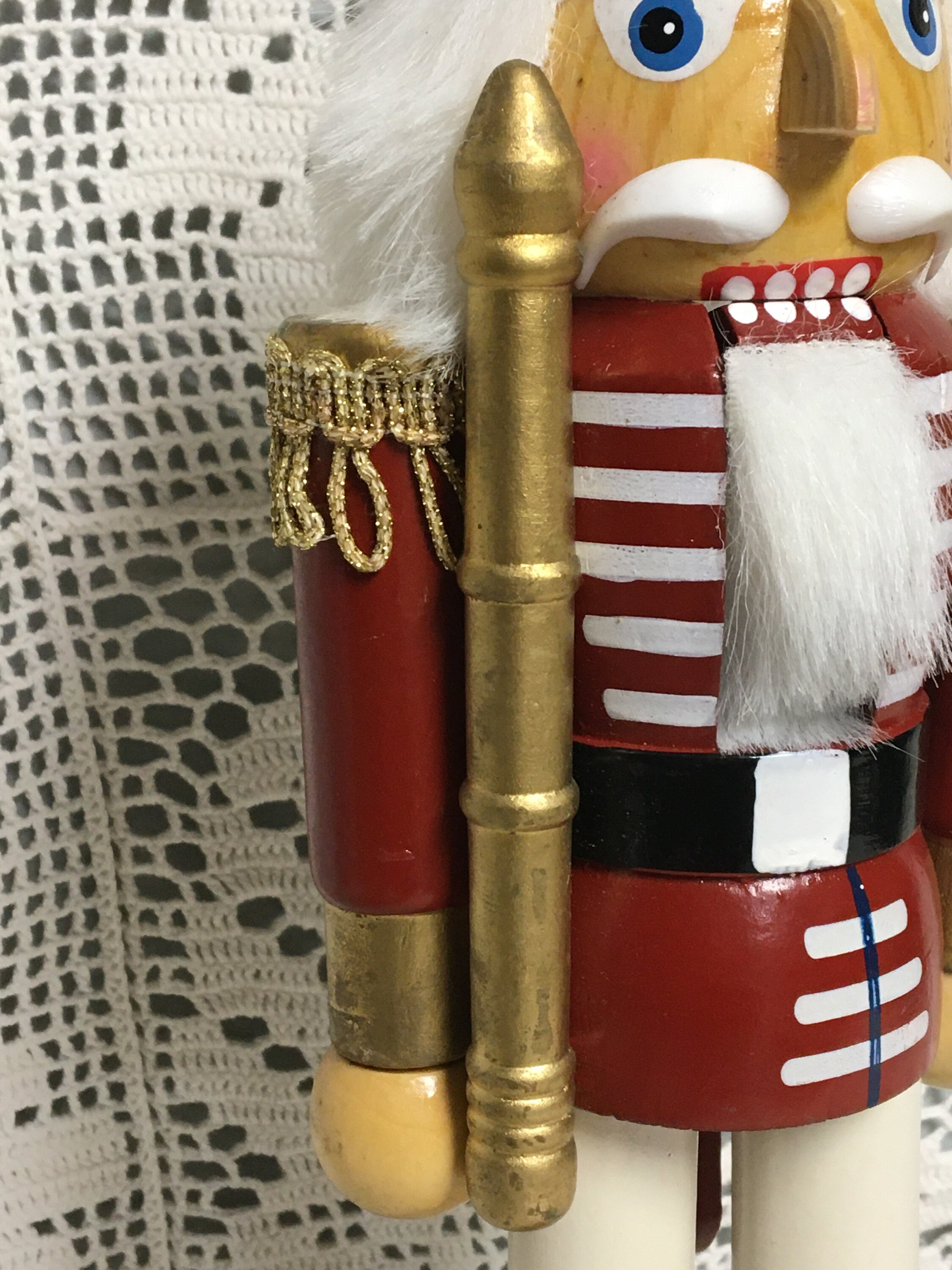 Wooden Nutcracker, Soldier, Traditional Christmas Decoration, Painted