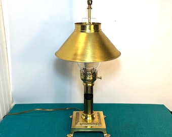 Paris Orient Express Istanbul Brass Table Desk Lamp: Student Banker Lamp