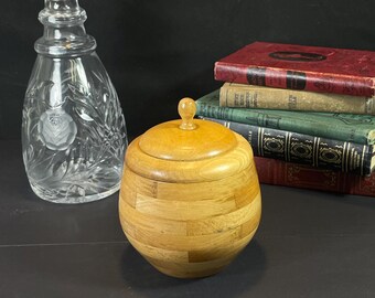 Round Handmade, Turned Box with Lid, Urn