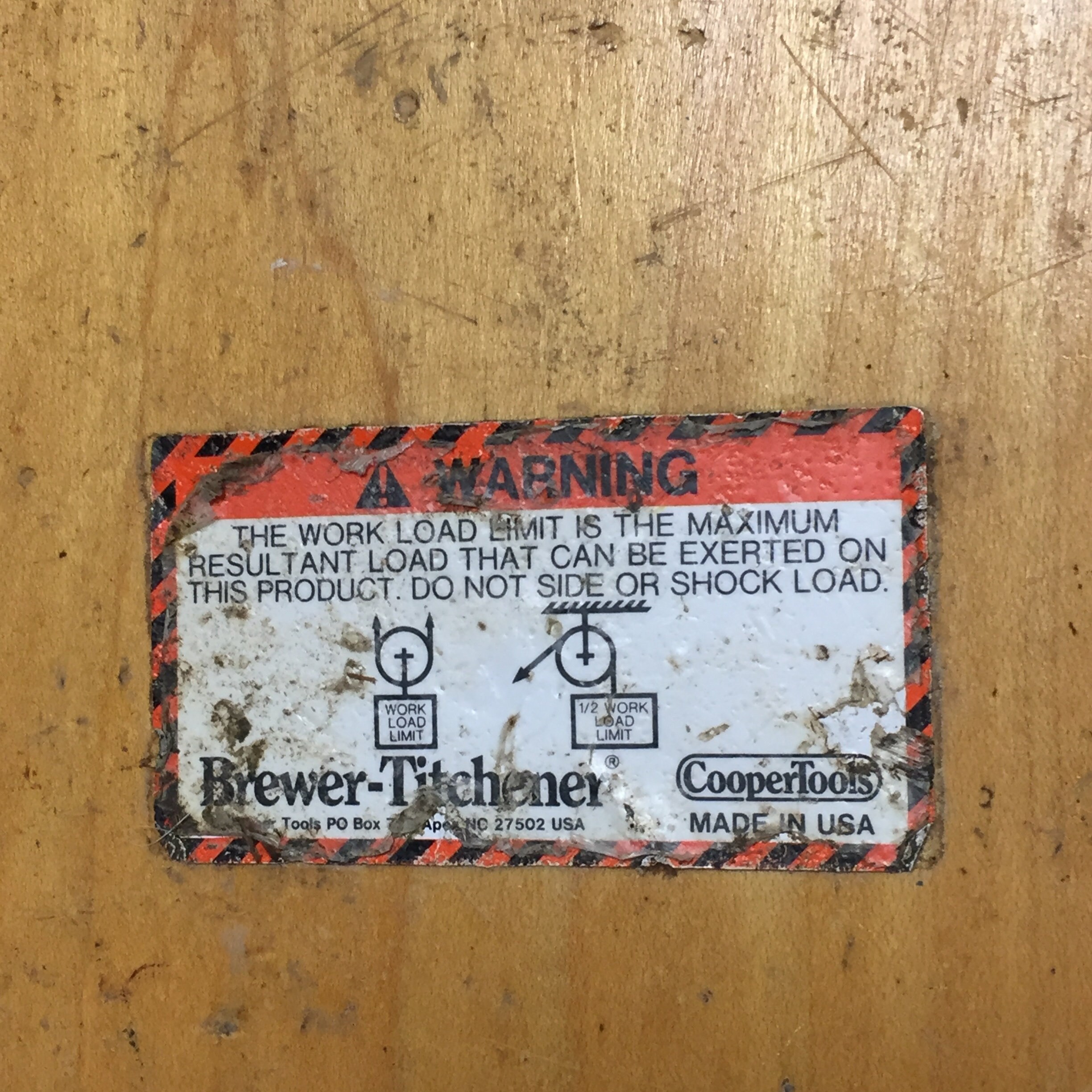 Vintage Brewer Titchener Wooden Pulley Block and Tackle, Cooper Tools