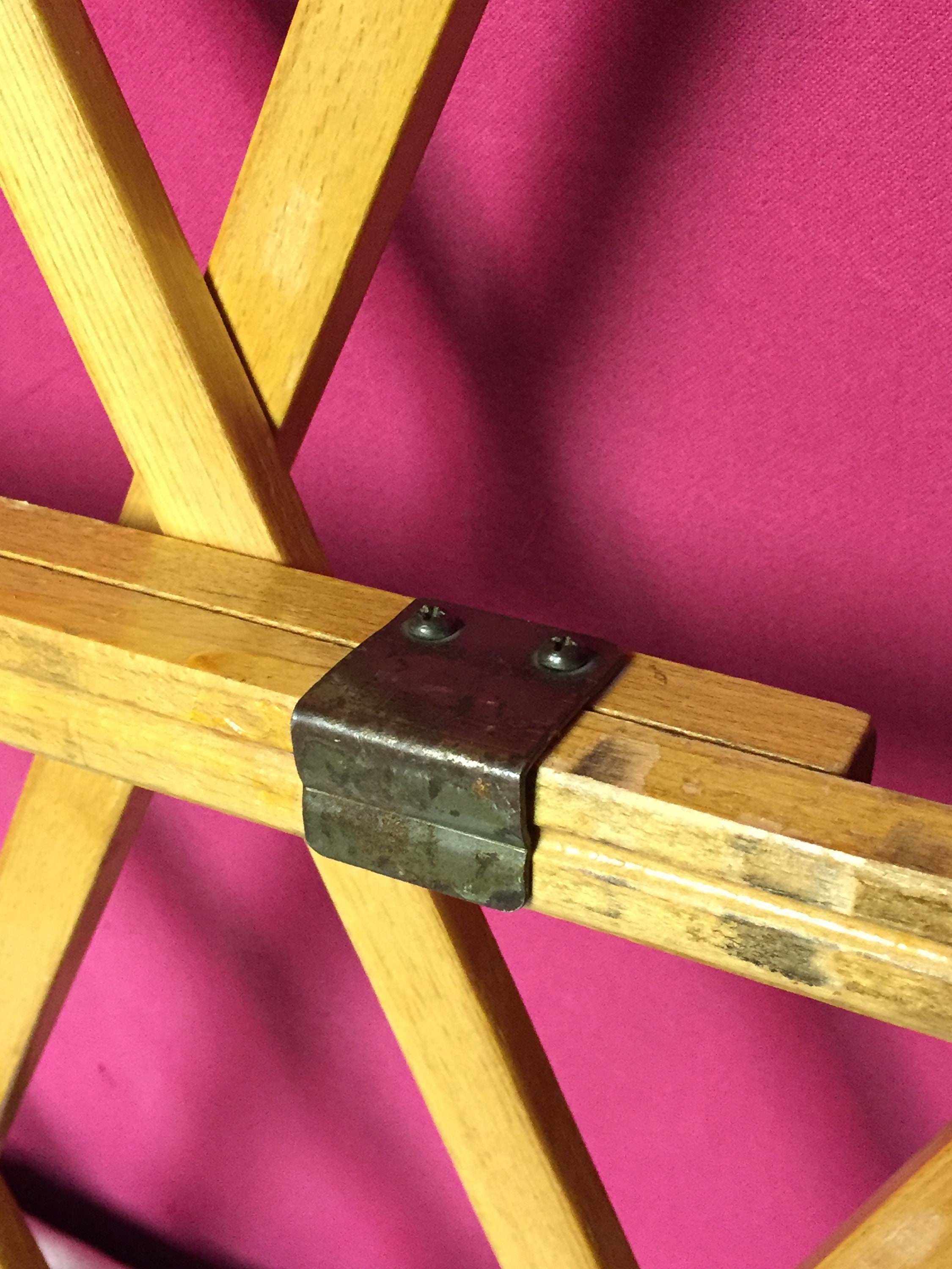 Vintage L. HOPKINS Wooden Folding Expanding Gate, Accordion Gate, Old