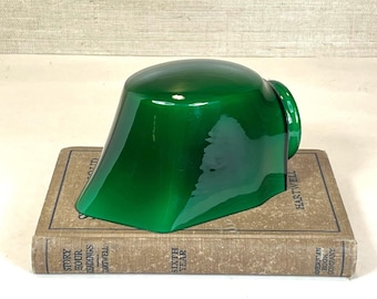 Emerald Green Cased Glass Wall Sconce Shade: 2-1/4" Fitter Gooseneck Lamp
