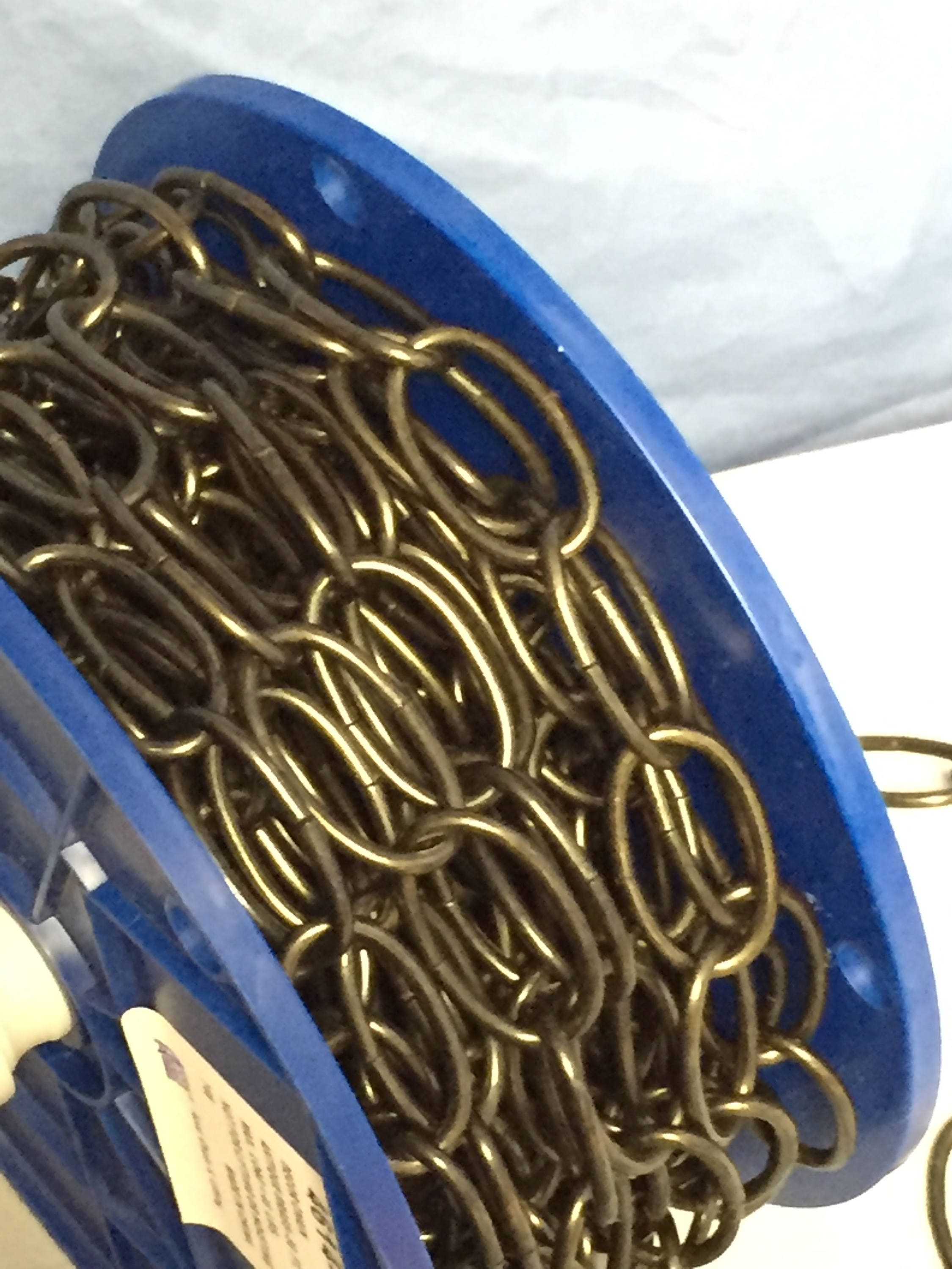 Bulk 50' Roll of Metal Brass Swag Lamp Chain, 11/2 Decorative Antique