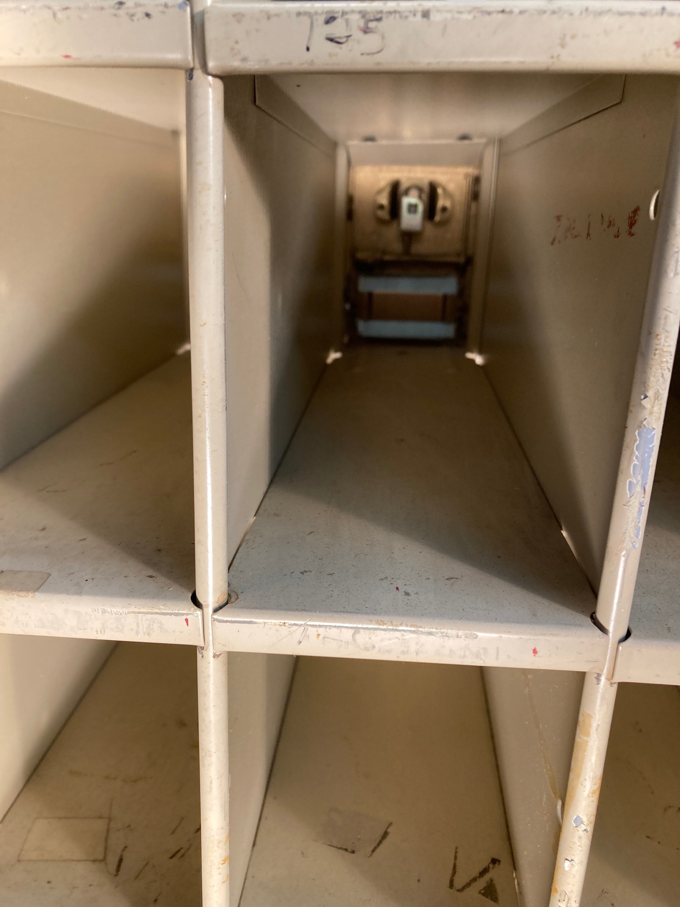 Vintage Salisbury Post Office Metal Mail Sorter with 30 Brass