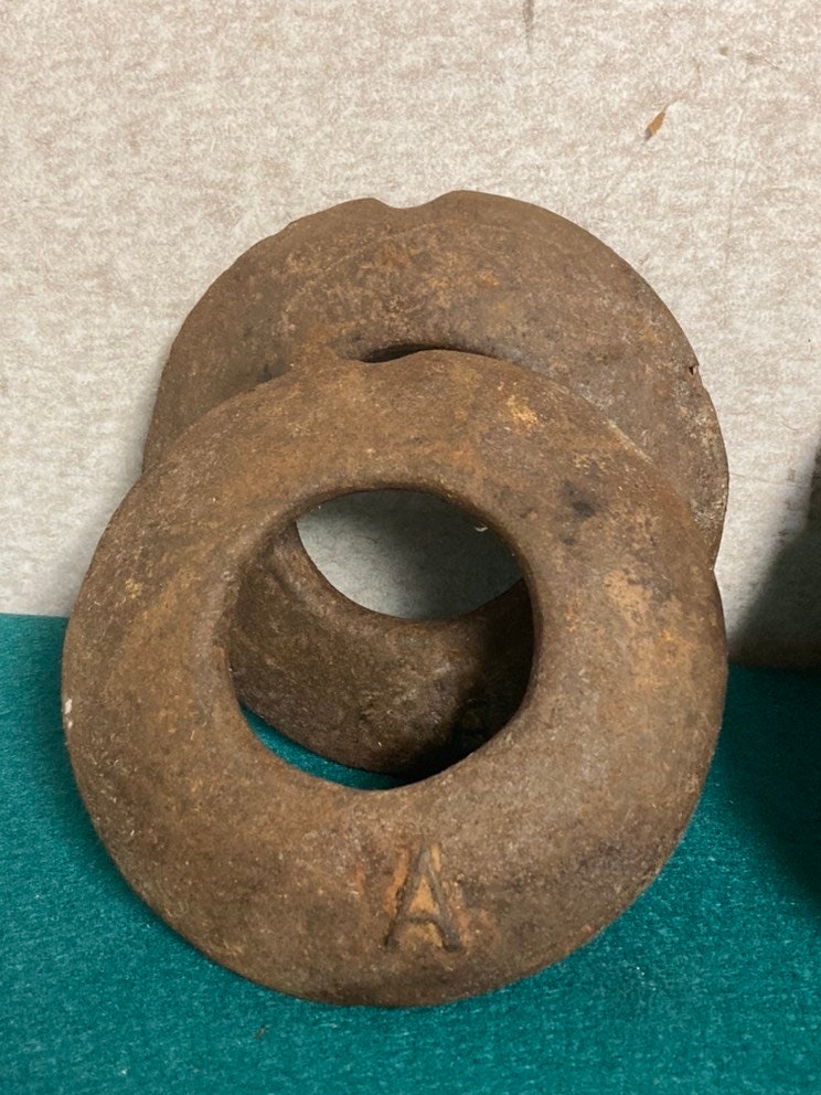 Antique Iron Pitching QUOITS, Outdoor Lawn Party Game, Amish