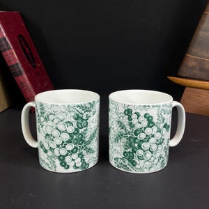 Spode Archive Collection Mugs: Green Grapes Porcelain, Made in