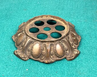 Antique Ornate Brass Plated Footed Table Lamp Base, Nightlight Suitable