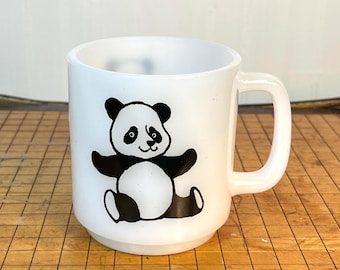 Glasbake Mug with Panda Bear