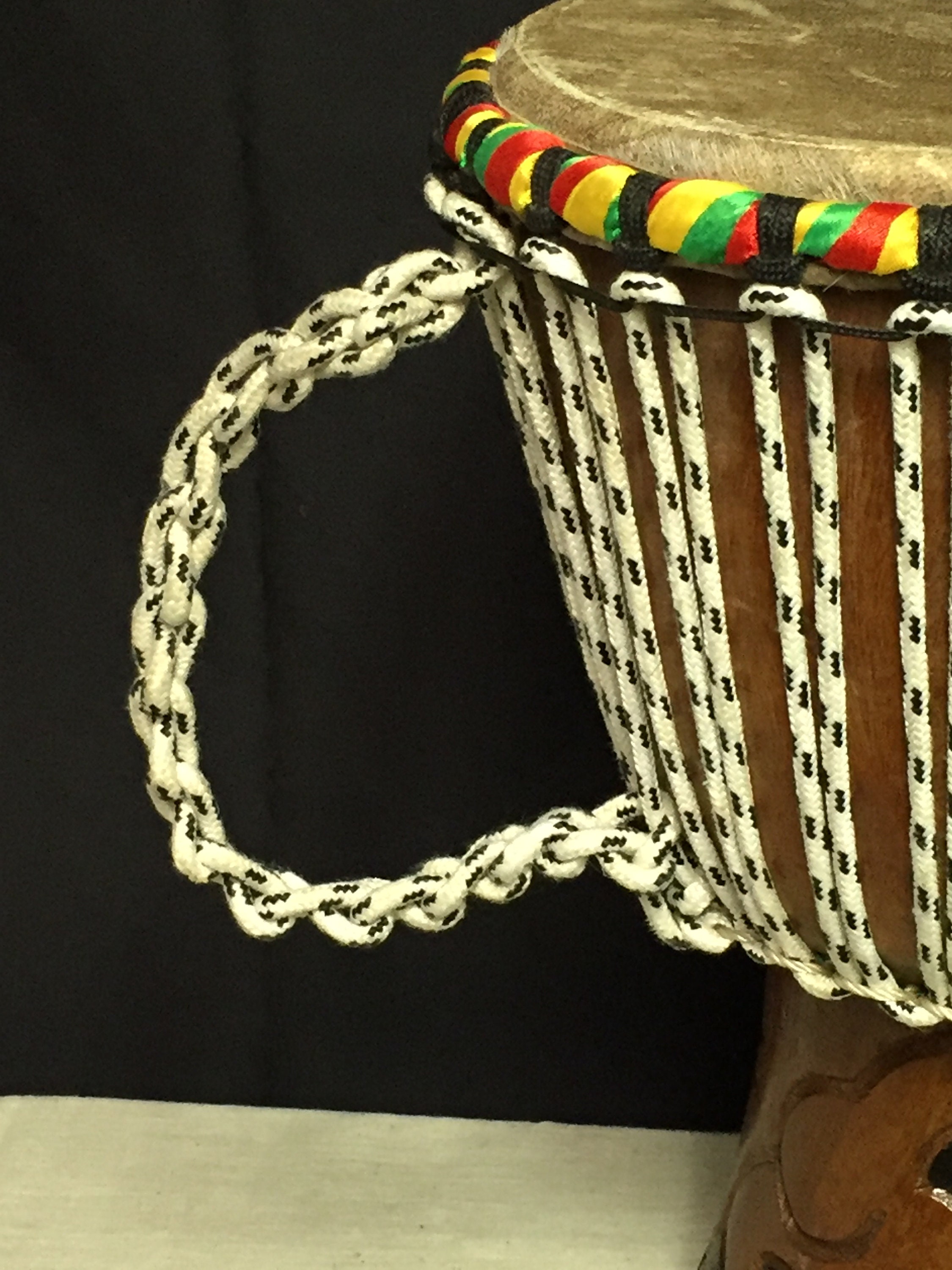 15 Hand Carved African Djembe Drum with 81/2 Goat Skin Drum Head and a Hardwood Body