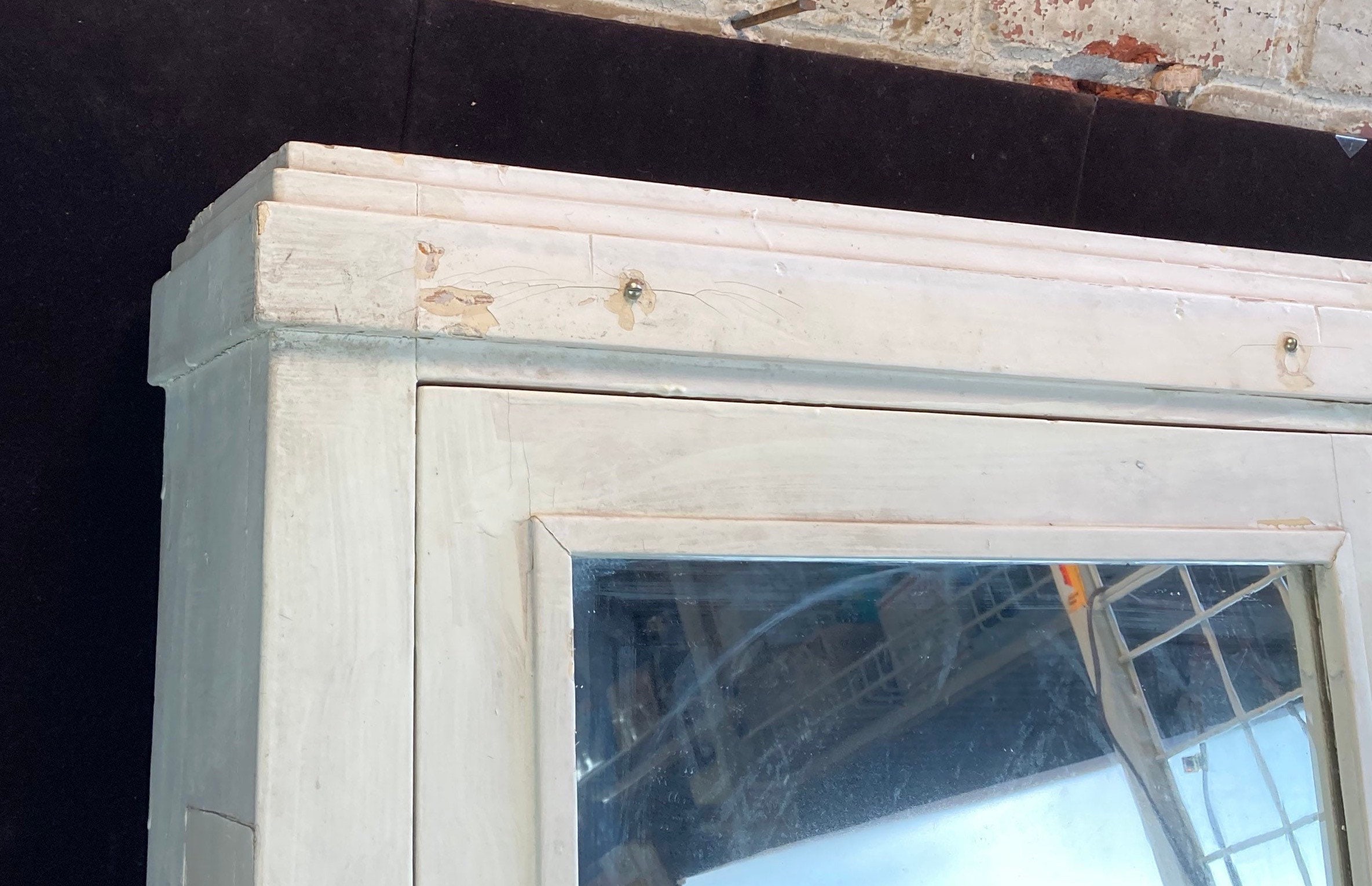 Antique 1930's Wooden Bathroom Medicine Cupboard with Inlay