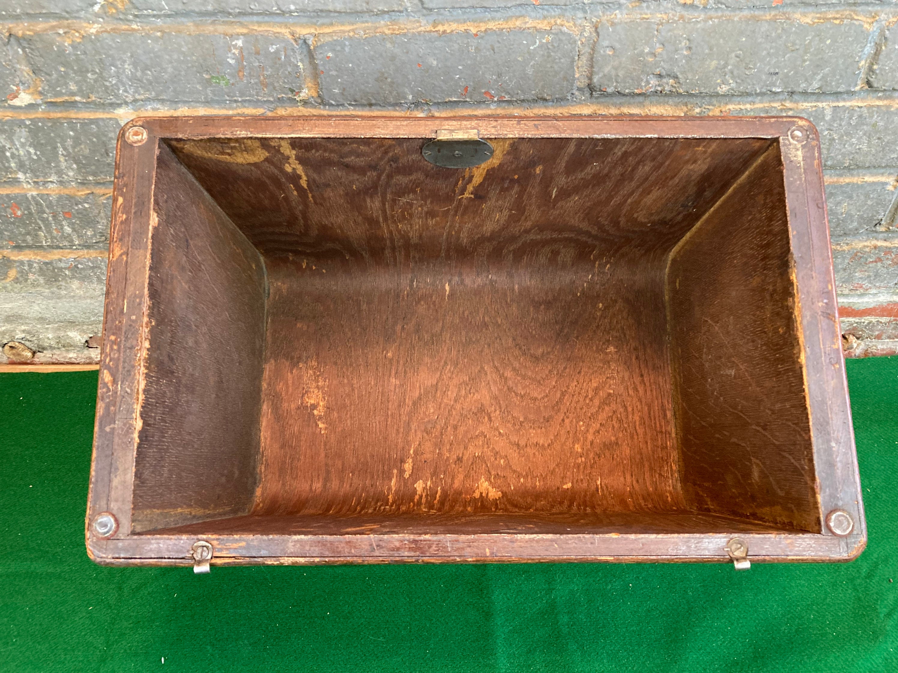 Late 1800's Domestic Treadle Sewing Machine Wooden Top Cover, Coffin Case, Oak