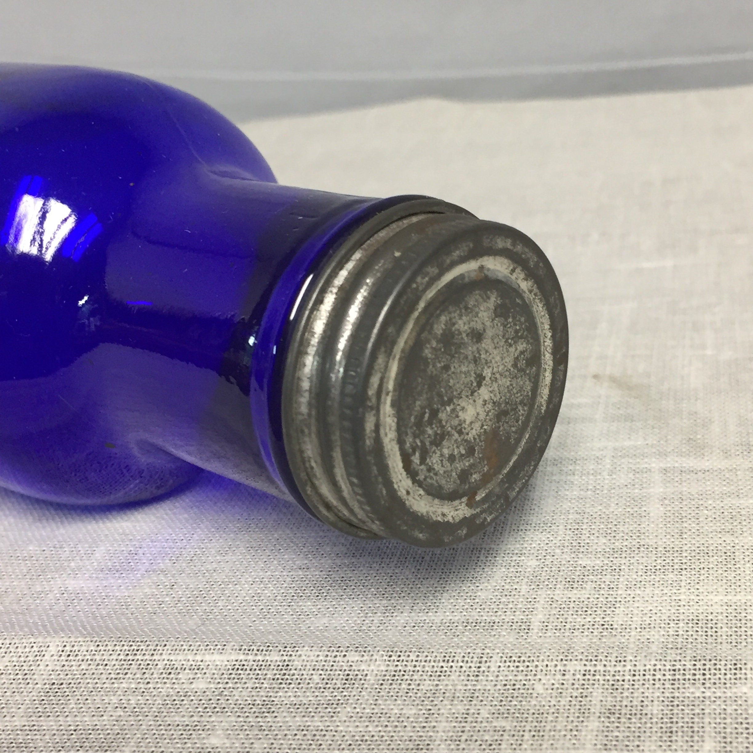 Vintage Baker's Choice Glass Rolling Pin, Cobalt Blue Rolling Pin