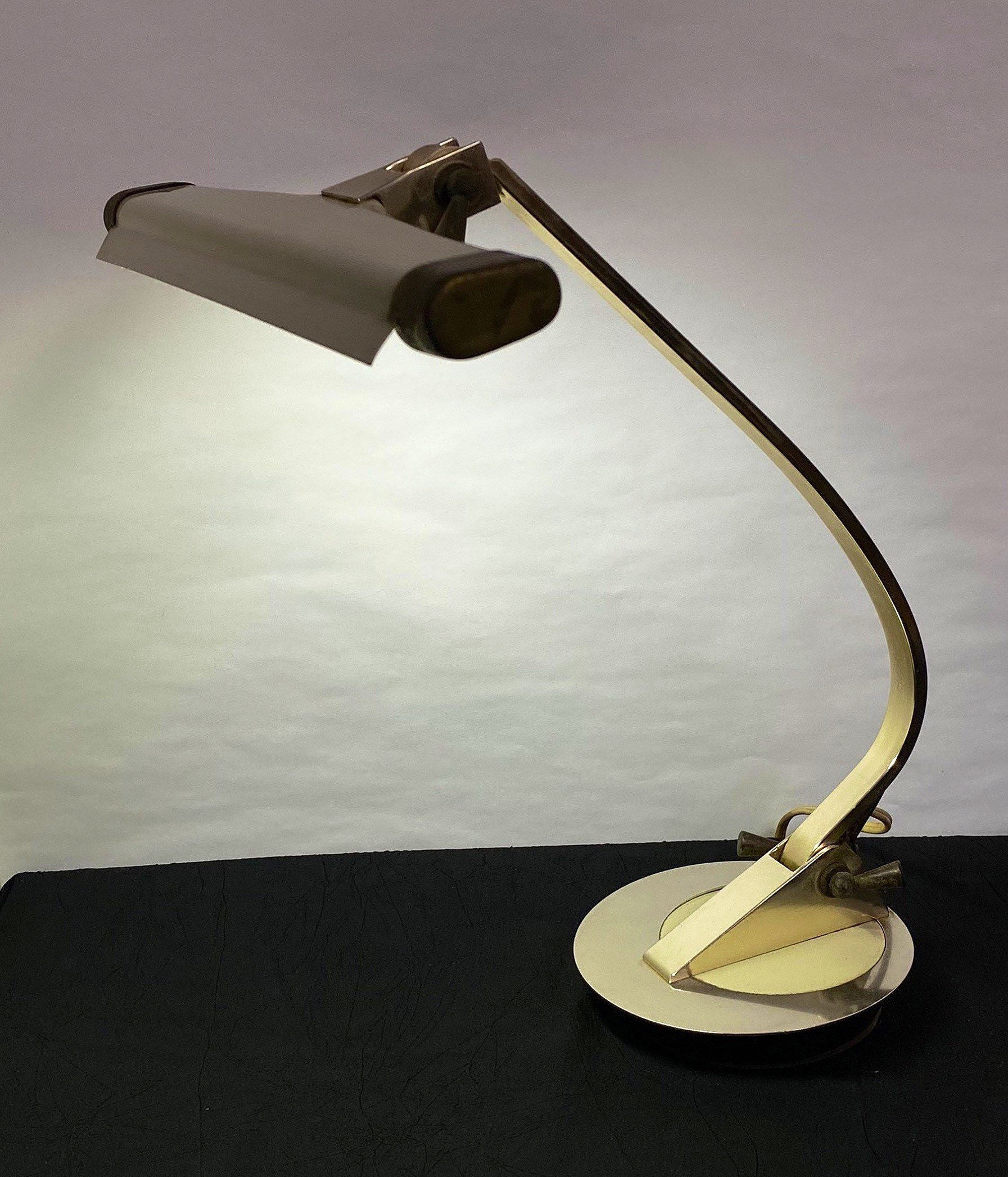 MCM Sleek Piano Desk Lamp, Adjustable with Weighted Base, Cannon