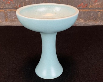 Haeger Chalice Vase, Goblet Vase, Blue-Green Vase
