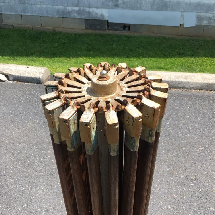 Rare 1926 Sterling Wood and Cast Iron Clothes Drying Rack Tree with