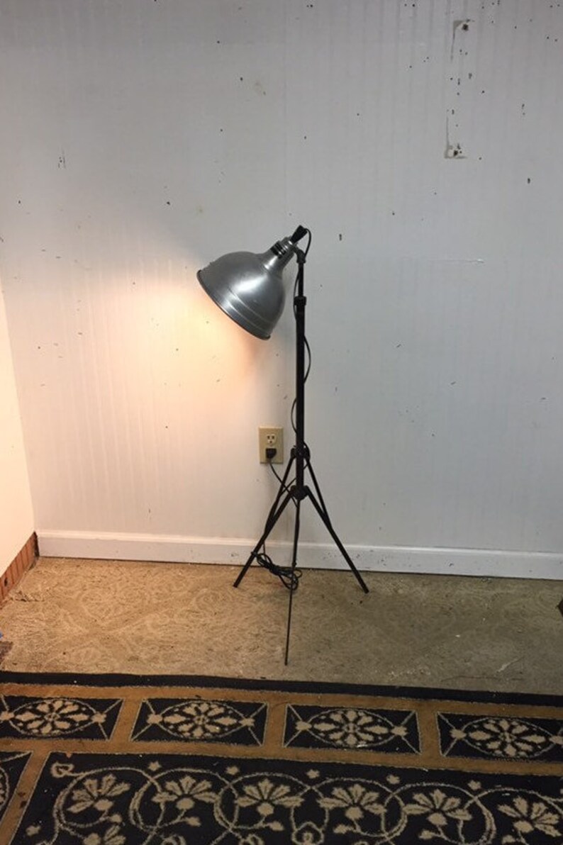 Unique Industrial Telescopic Iron Floor Lamp With 3 Leg Adjustable Base Machine Age Pixar Steampunk