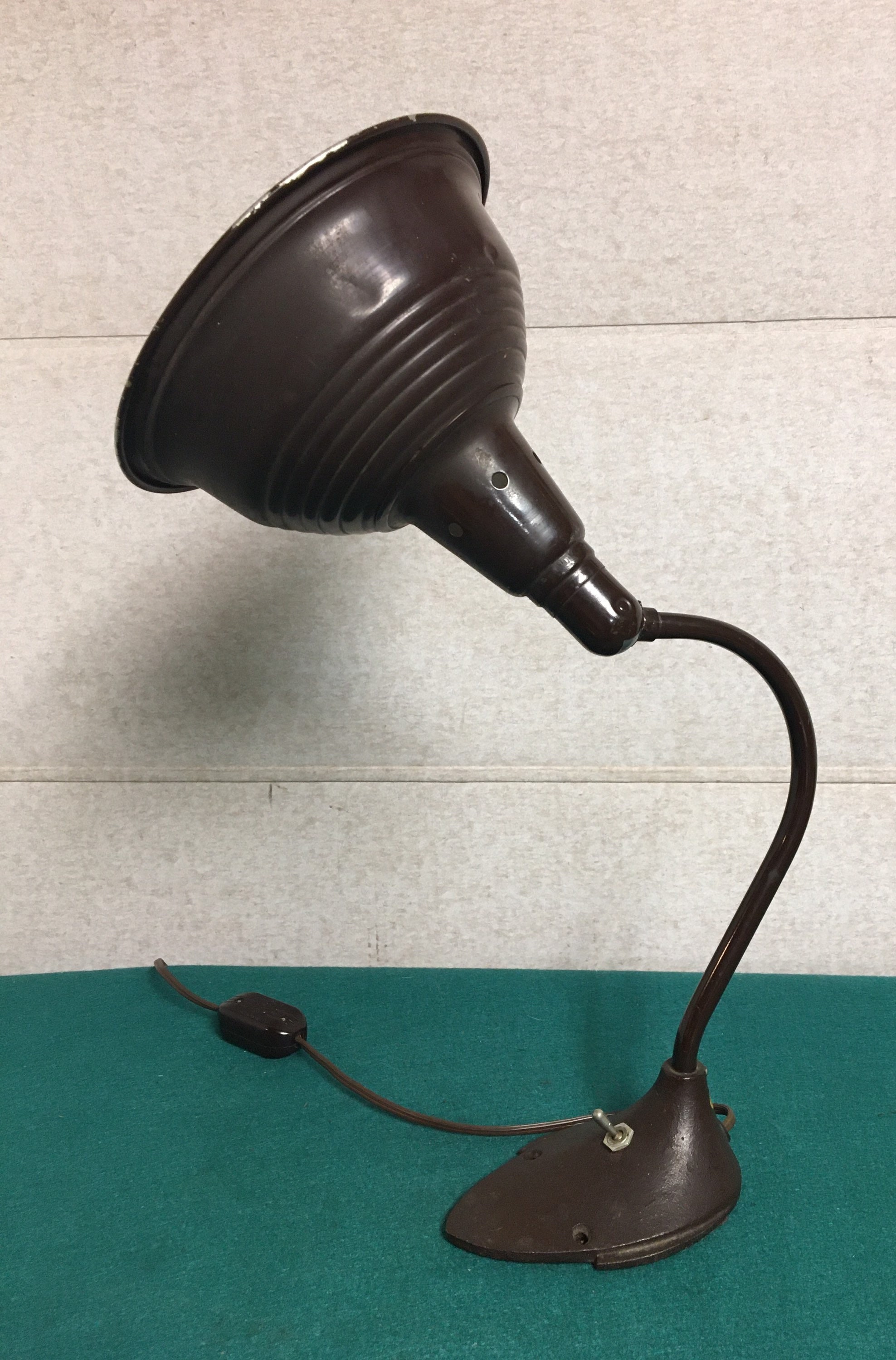 Mid Century Industrial Gooseneck Wall Light Desk Lamp, Convertible