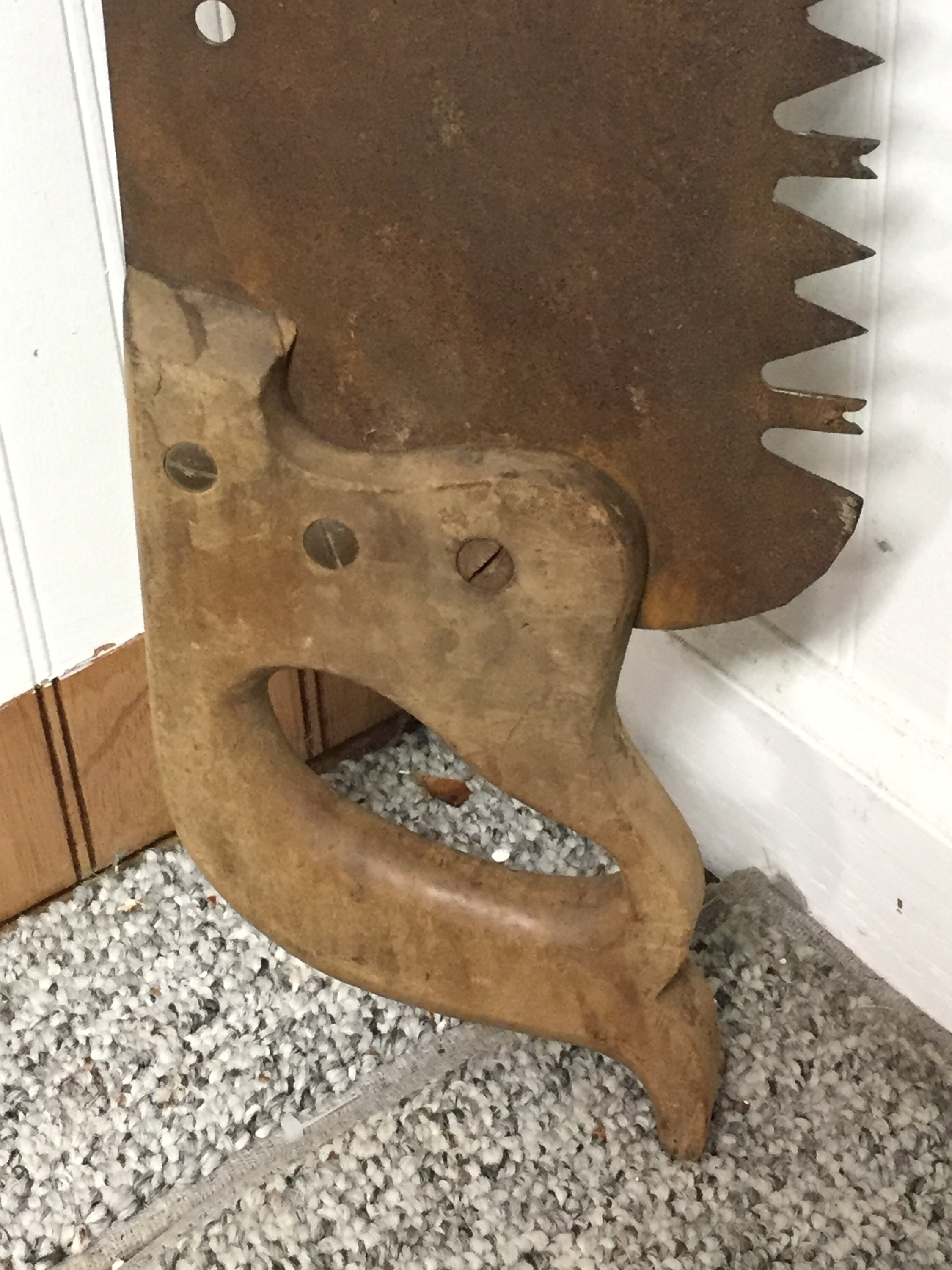 54 Crosscut Logging Saw 1 or 2 Man Hand Saw Champion Tooth, 48 Blade, Wall Decor, Primitive