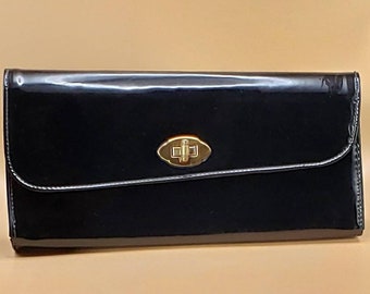 Patent Leather Clutch with Wrist Strap