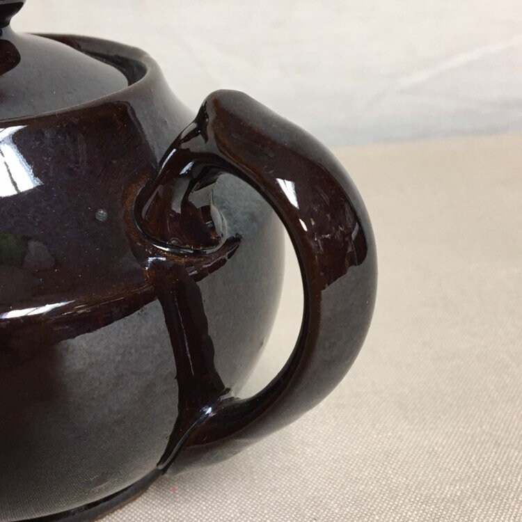 Little Brown Teapot, Made in Occupied Japan, Lusterware, Tea for One