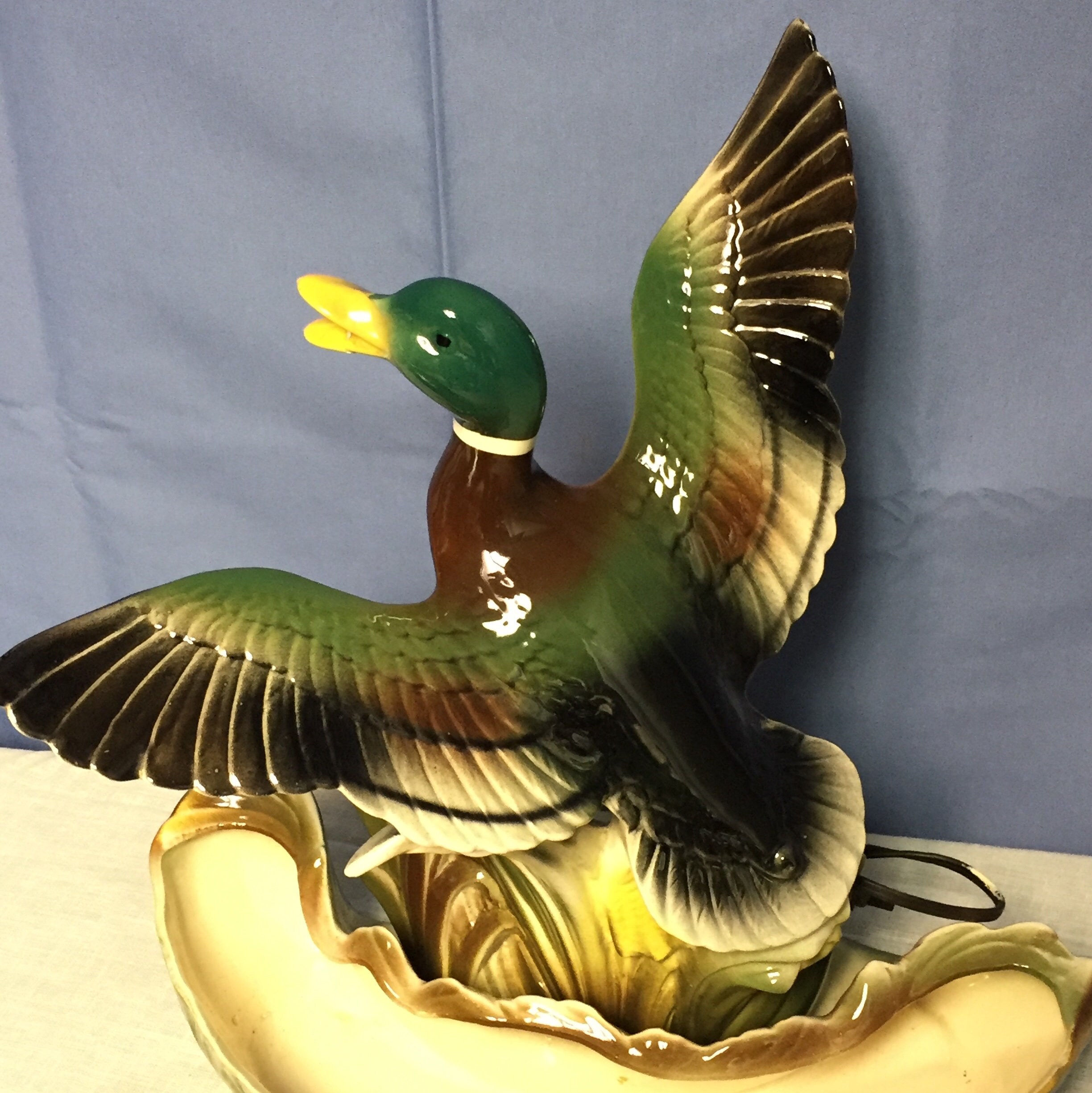 Lane and Co, 1954, Ceramic Duck Lamp / Planter, TV Lamp, Duck Hunter