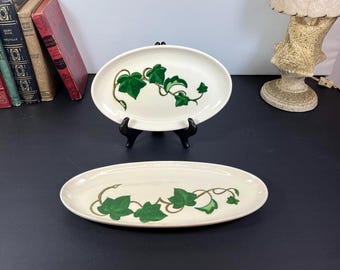 California Ivy by Poppytrail Metlox, Oval Plates, Set of 2