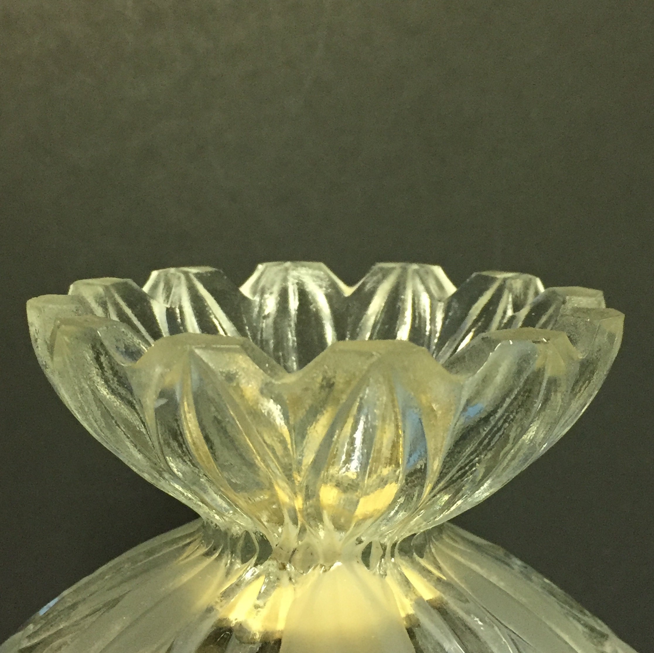 Petite Brass Boudoir Lamp with Crystal Prisms and Marble Base, Small