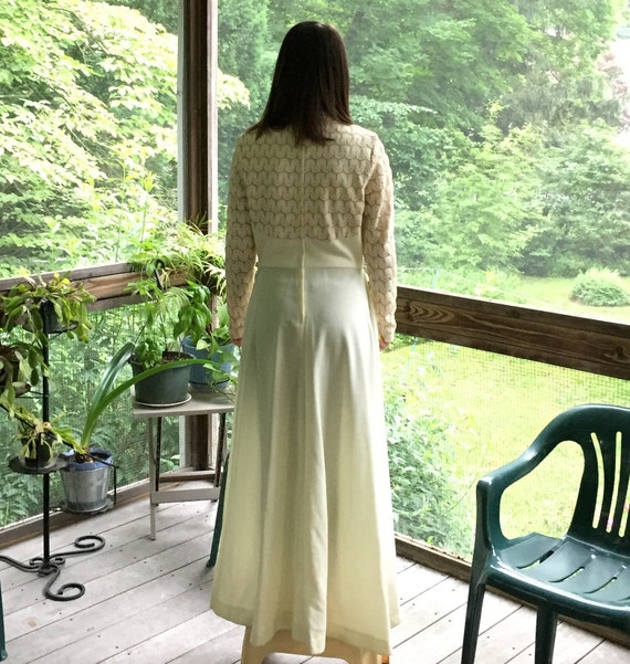 Vintage Alden's Fashions Maxi Dress, Off-White wi… - image 7