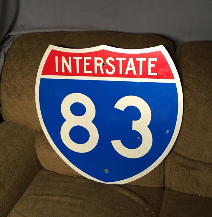 Vintage Original INTERSTATE 83 Highway Shield Metal Sign Highway Sign ...