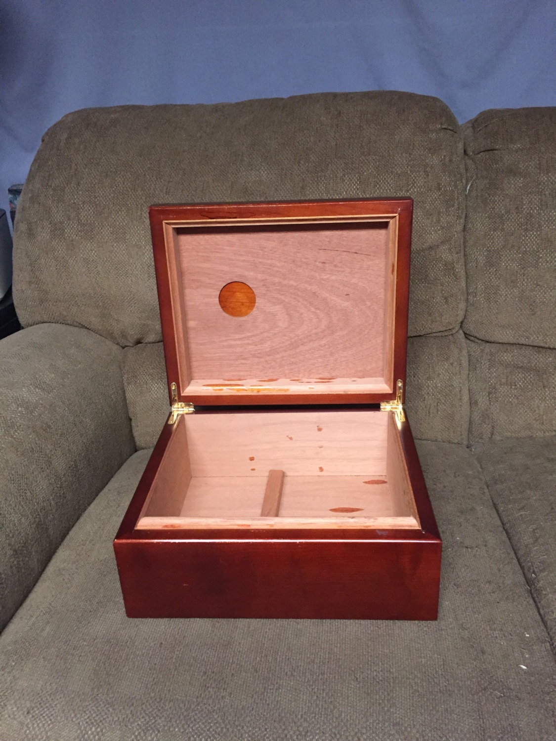 Vintage Wooden Cigar Humidor Box Smoking Lounge Cigar Pipe tobacco