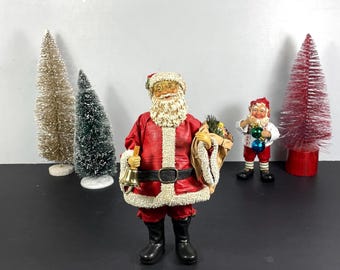 Clothtique Santa, Possible Dreams, Department 56, Fabric Mache Santa With Bell, 1988