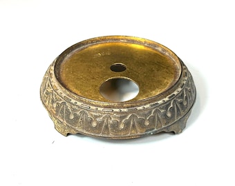 Base de lámpara de mesa vintage de latón con patas: Años 80, proyecto de bricolaje.