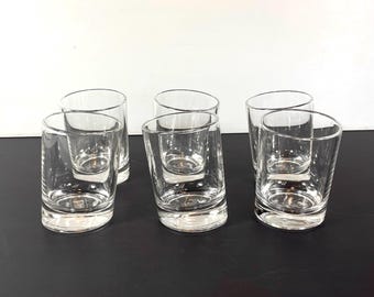 Libbey Slanted PISA Glasses, Set of Six (6) Lowball Glasses