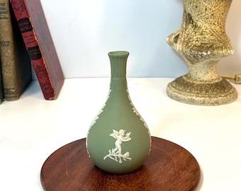 Wedgwood Celadon Jasperware Bud Vase