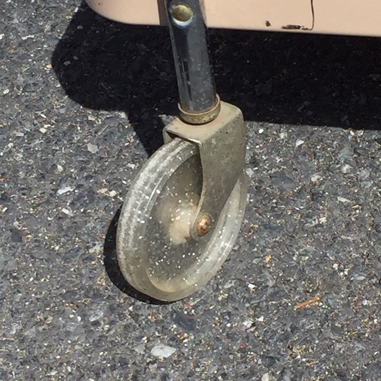 Vintage COSCO Metal Rolling Kitchen Cart, Bar Cart Beige & Chrome