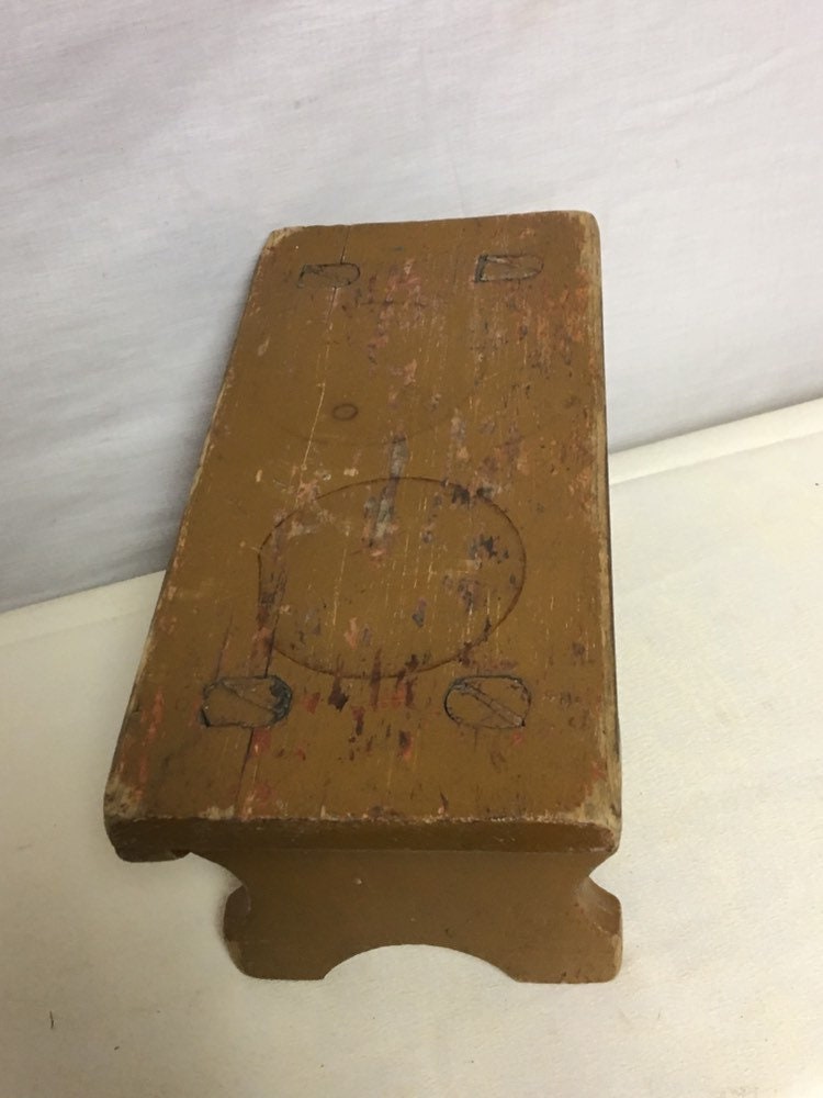 Mortise and Tenon Stool, Handmade, Shabby Wooden Step Stool, Wood Foot