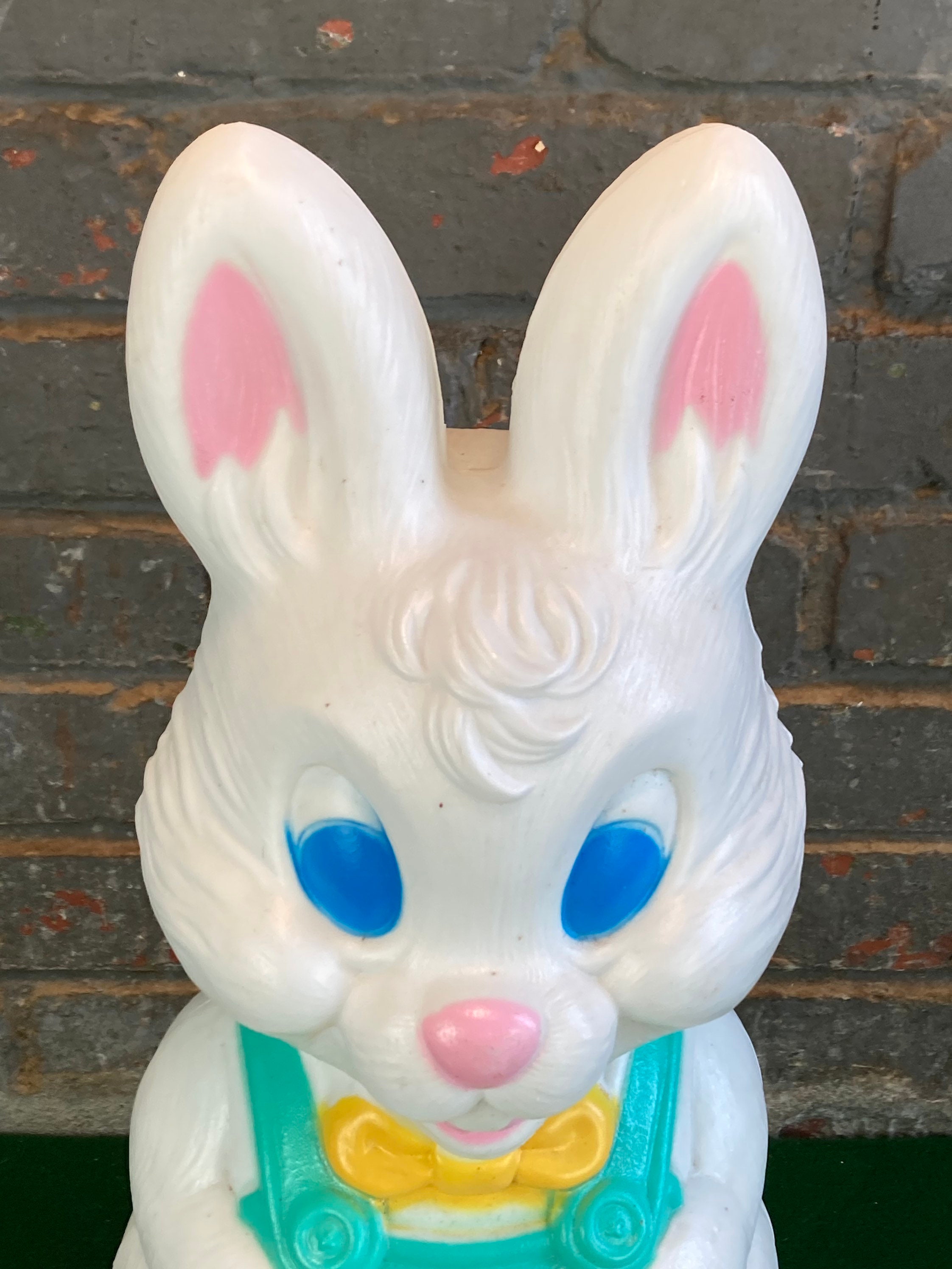 Vintage Blow Mold Easter Bunny, Light Up Decoration, 19 tall