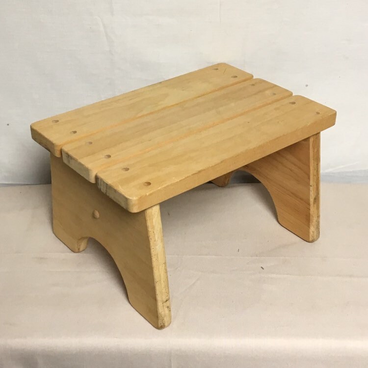 Handmade Wooden Step Stool, Unfinished Wood Stool, Footstool, Plant