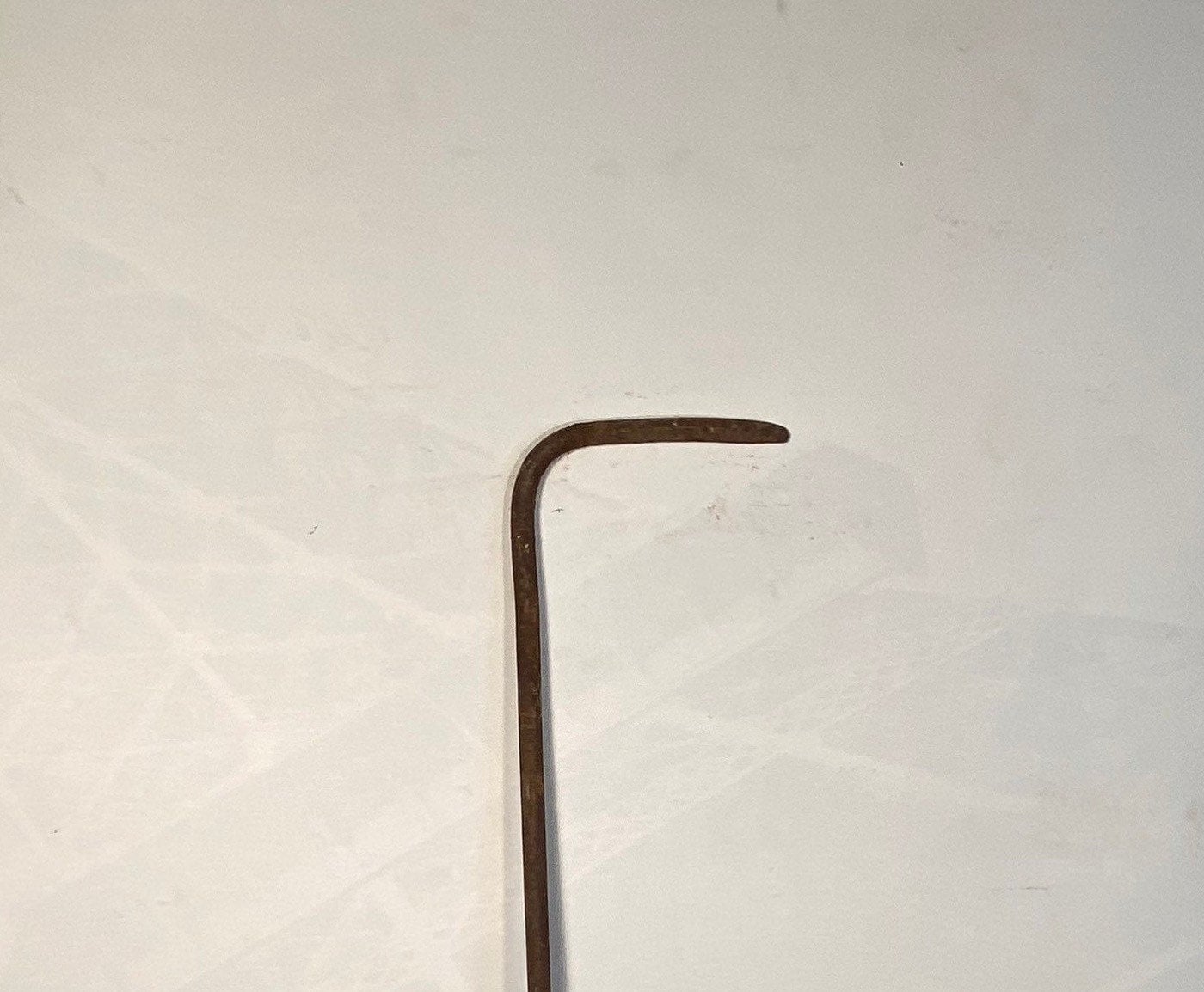 Antique Large 40 Hand Iron Fireplace Log Poker, Primitive